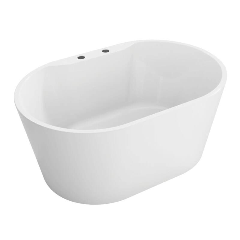 Kingston Brass VT7DE513423 Aqua Eden 51" Free Standing Acrylic Soaking - Glossy White