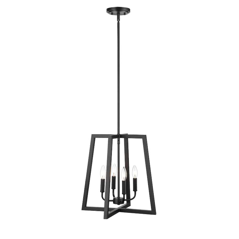 Millennium Lighting 4 Light Pendant in Matte Black