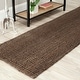 preview thumbnail 66 of 153, SAFAVIEH Jerneja Handmade Solid Chunky Jute Area Rug 2'6" x 8' Runner - Brown