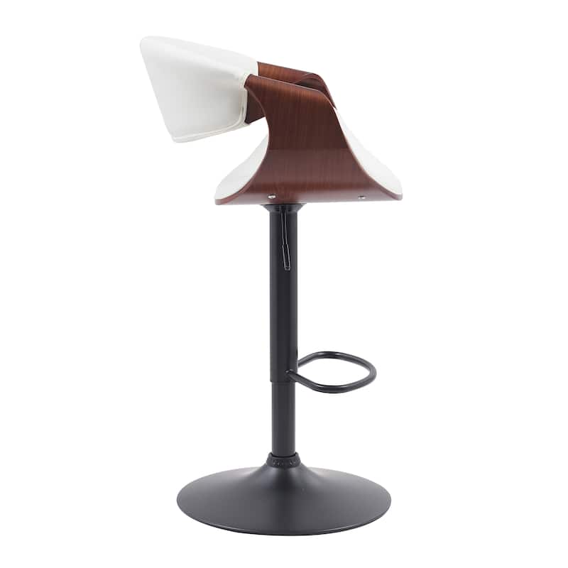 Porthos Home Fenn Faux Leather Swivel Adjustable Height Bar Stool