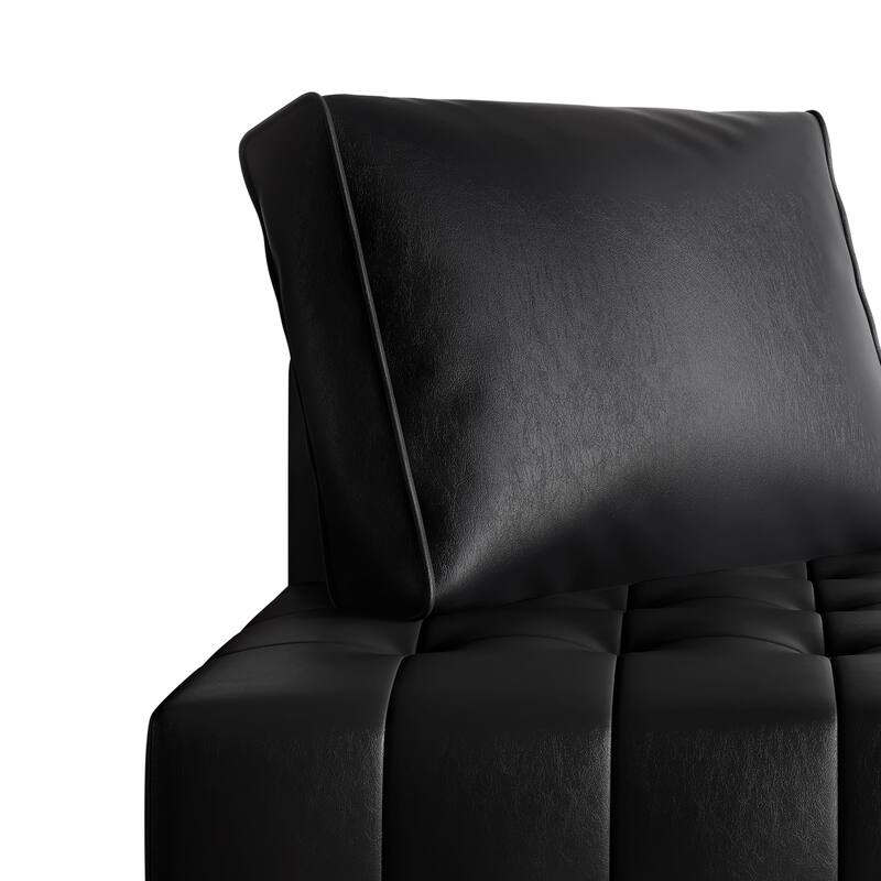 CraftPorch 4-Piece Elegance Button-Tufted PU Upholstered