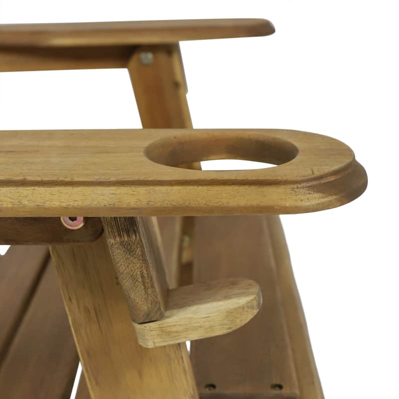 Bellwood Outdoor 2-seat Folding Acacia Chat Set by Christopher Knight Home