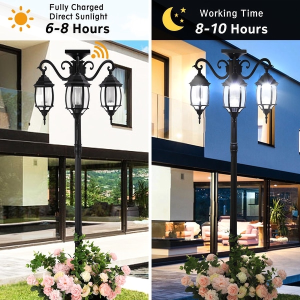 Sun Ray Madison Solar Lamp Post and Planter