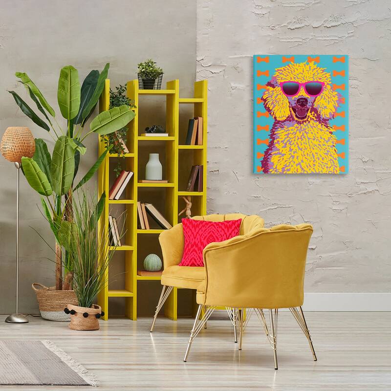 Stupell Retro Pop Poodle Canvas Wall Art Design By Marcus Prime