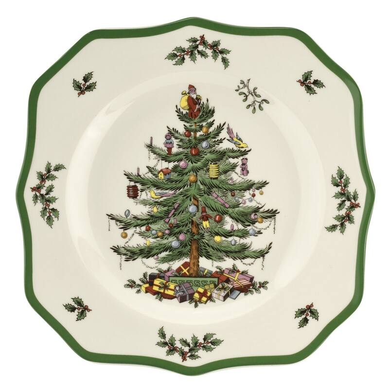 Spode Christmas Tree Scalloped Dinner Plate - 10.5 inch - 1 Piece