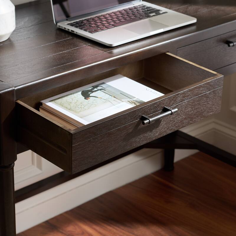 SAFAVIEH Zennure White Washed Grey Writing Desk