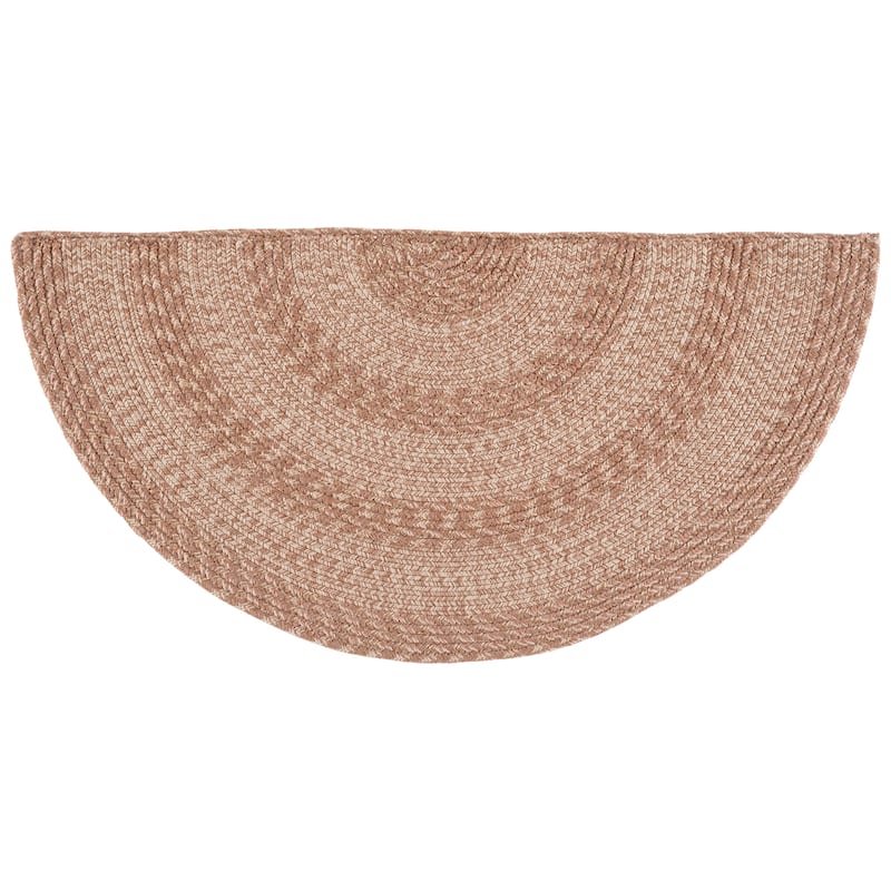 SAFAVIEH Handmade Braided Fatimah Washable Indoor/Outdoor Rug - Weather Resistant & Easy Cleaning - 2' x 4' - Beige