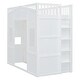 preview thumbnail 3 of 9, Twin Size House Loft Bed With Ladder and Wardrobe