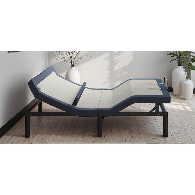 Twin XL Adjustable Bed Base with Massage and USB Charging Ports