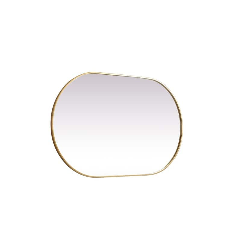 Indigo Home Metal Frame Oval Mirror 30x48 Inch