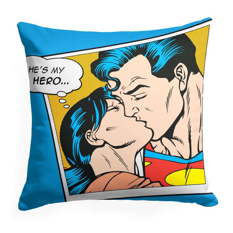 Warner Brothers DC Superman He's My Hero 18 Inch Throw Pillow