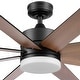 preview thumbnail 14 of 15, 62" Honeywell Kildee Outdoor Ceiling Fan with Color Changing Light, Remote Control - 62 Inches