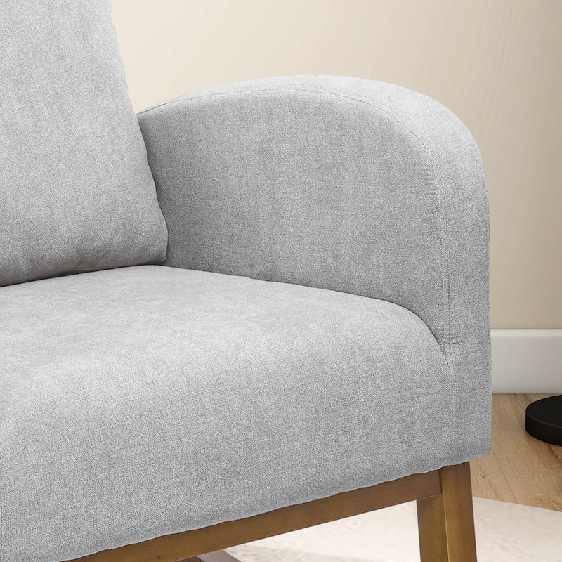 27.2"W Polyester Rocking Chair with Side Pocket