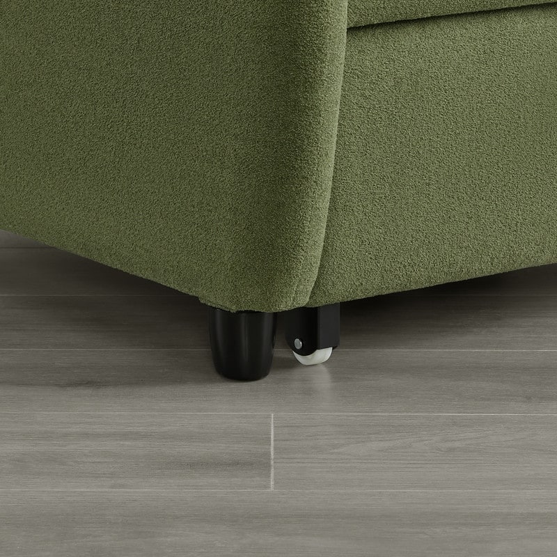 Spruce & Spring Modern Pull-Out Accent Chair Bed with Adjustable Backrest & Space-Saving Design