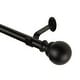 preview thumbnail 12 of 16, Elrene Cordelia Adjustable Window Curtain Rod 28" to 48" - Antique Black