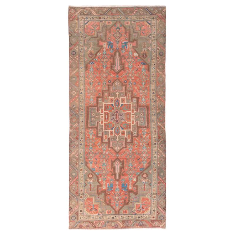 ECARPETGALLERY Hand-knotted Antalya Vintage Red Wool Rug - 3'8 x 8'7