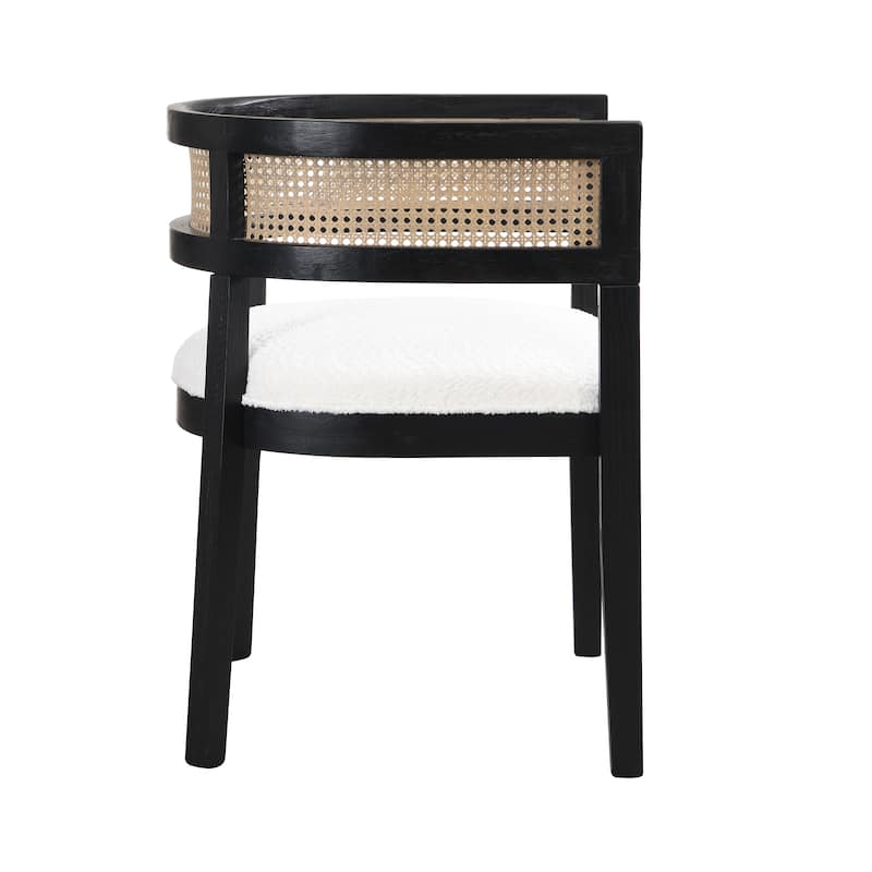 Lythor 7pc Dining Set with Cushioned Seats, Cane Rattan Webbing, Rubberwood by Christopher Knight Home