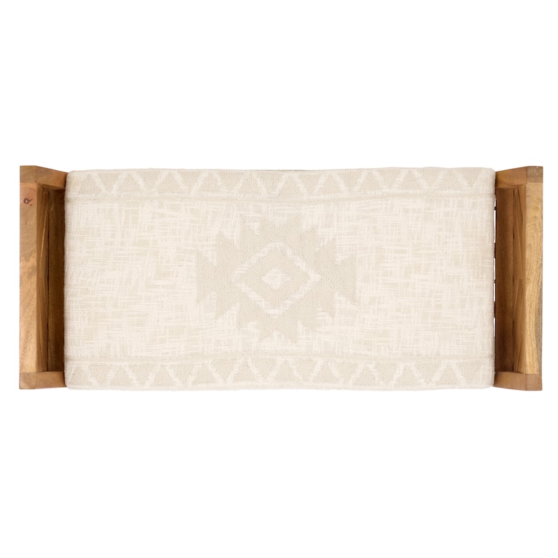 SAFAVIEH Home Hamburg Wood Bench - 33"W x 14"D x 21"H