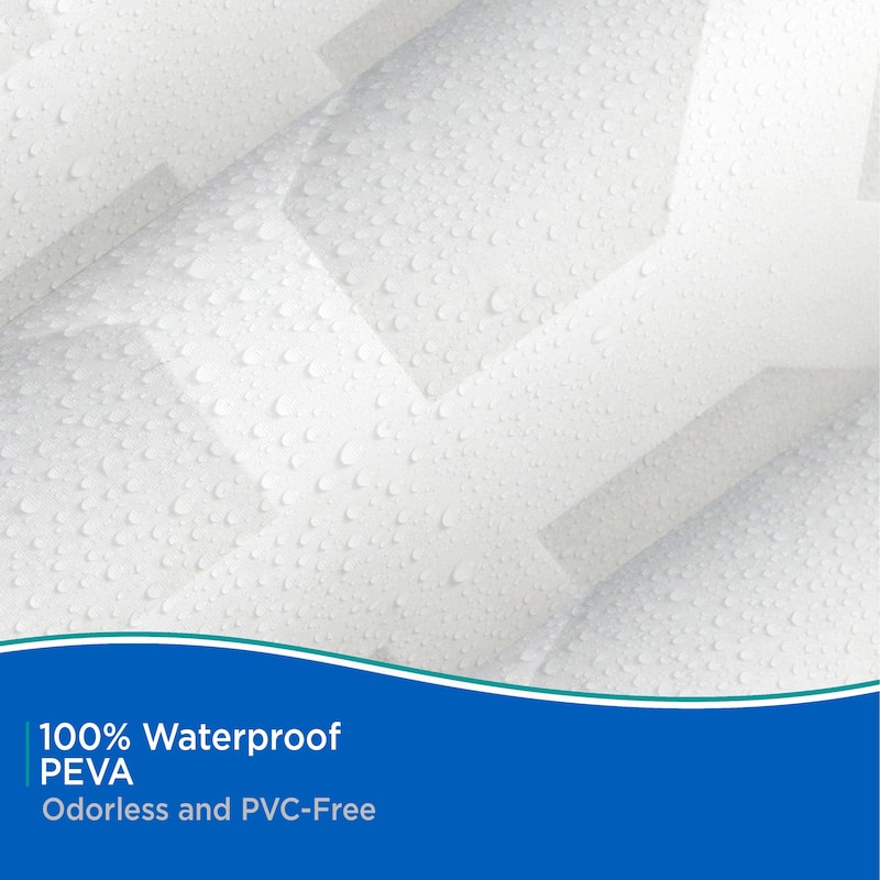 Kenney Medium Weight Decorative PEVA Shower Curtain Liner, 70" W x 72" H