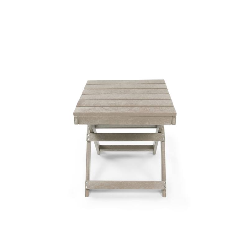 Santorini Fully Assembled All-Weather Recycled HDPE Outdoor Folding Side Table