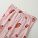 preview thumbnail 4 of 2, 100% Organic Cotton Toddler 2 Piece Pajama Set - Pink Strawberry