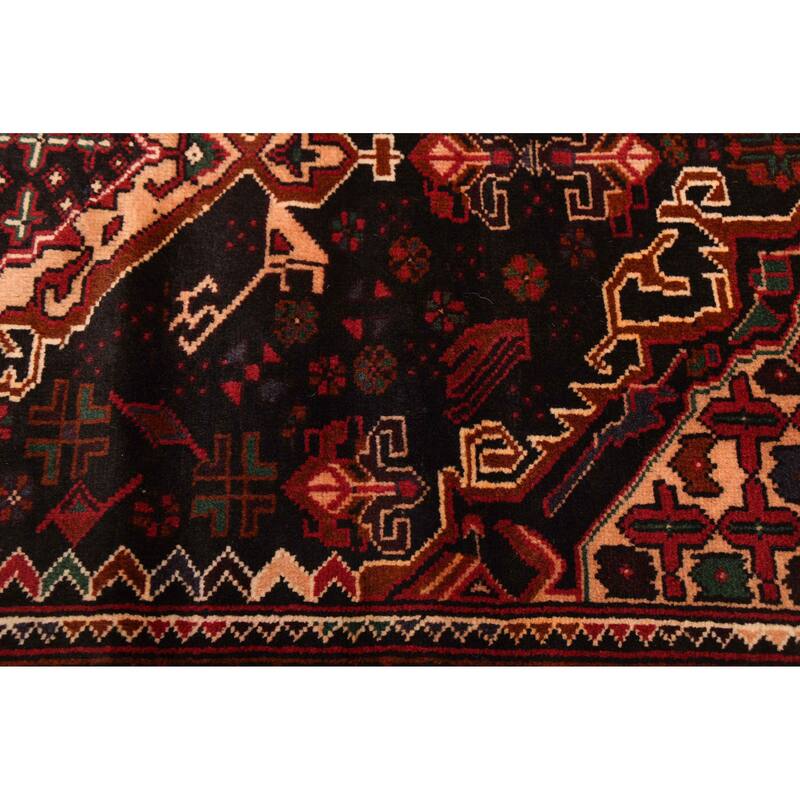 ECARPETGALLERY Hand-knotted Teimani Black Wool Rug - 3'3 x 6'3