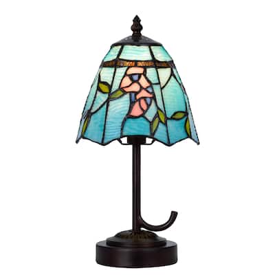 3117 Tiffany 13" Height Metal/Resin Accent Lamp in Dark Bronze Finish