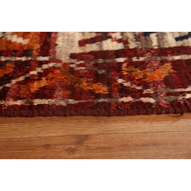 Tribal Geometric Moroccan Oriental Area Rug Hand-knotted Wool Carpet - 6'9" x 10'0"