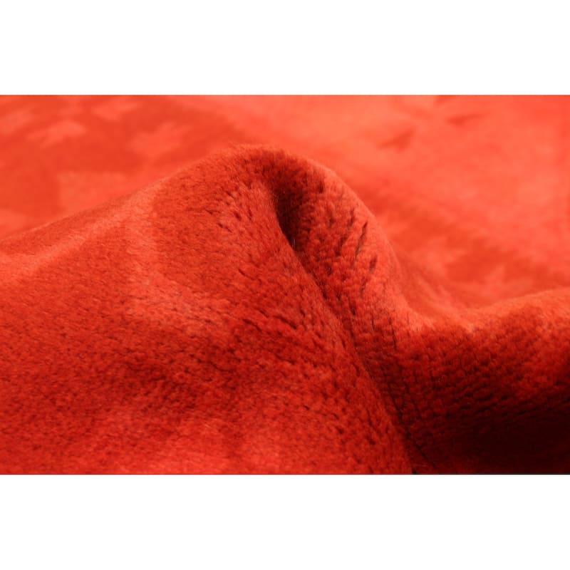 ECARPETGALLERY Hand-knotted Color Transition Red Wool Rug - 2'6 x 8'6