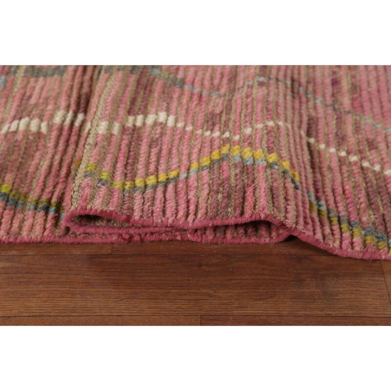 Moroccan Abstract Rug Hand-Knotted Abstract Wool Carpet - 6'10"x 10'4"