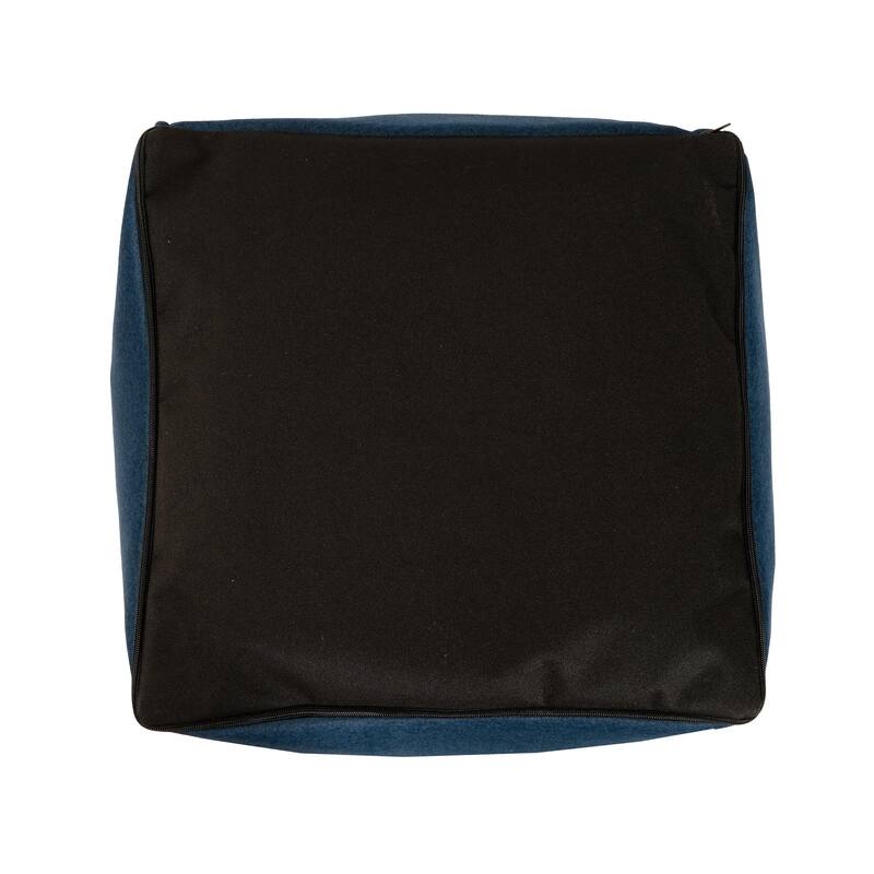 Qiviut Blue Square Pouf