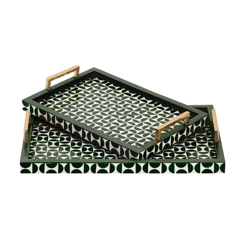 Elk Home Futrelle Dark Green Composite 18 Inch Wide Tray