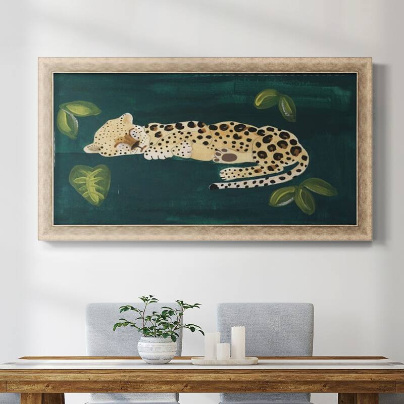 Lethargic Leopard II Premium Framed Canvas- Ready to Hang