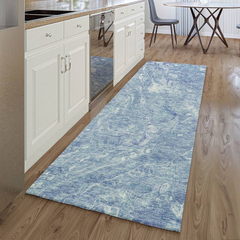 Premium Washable Super Soft Abstract Motion Mayfield Rug - Sky - 2' 3" x 7' 6" - Runner
