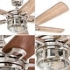 preview thumbnail 11 of 16, 52" Honeywell Bonterra Brushed Nickel Contemporary Indoor LED Ceiling Fan with Light and Remote Control
