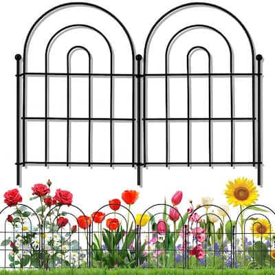 10-Pack Metal Garden Fence – 22in Tall, Rustproof, No-Dig