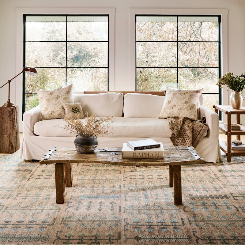 Mythic Wool and Cotton Area Rug - 3' x 5' - Peach