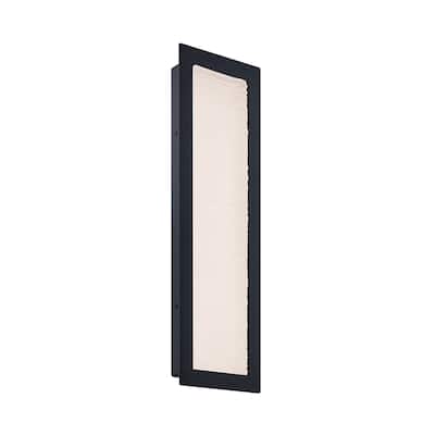 Wavelet 20in LED Outdoor Wall Light Selectable CCT 2700-3000-3500-4000K set to 2700K in Black - 20