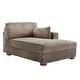 preview thumbnail 80 of 150, 42" W Plush Corduroy Upholstered Chaise Lounge Sleeper for Living