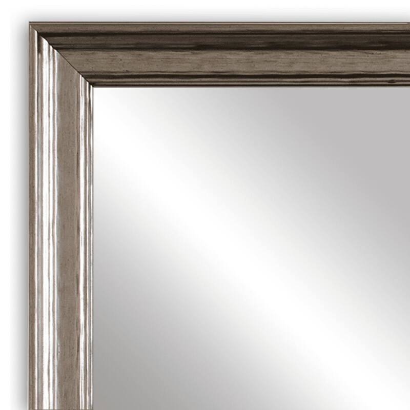 Frame My Mirror Pewter Finish Framed Mirror, Crenshaw Design.