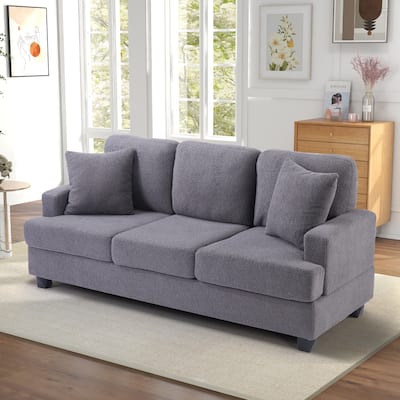 3-person Living Room Lounge Sofa With Two Pillows