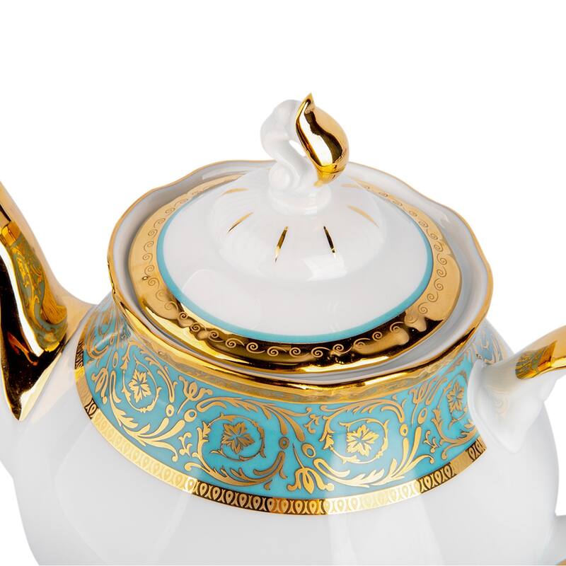 Royal Green Porcelain Tea Pot - 40.58 fl oz