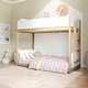 preview thumbnail 19 of 25, Convertible Solid Wood Bunk Bed Frame for Kids with Ladder, No Box Spring Needed