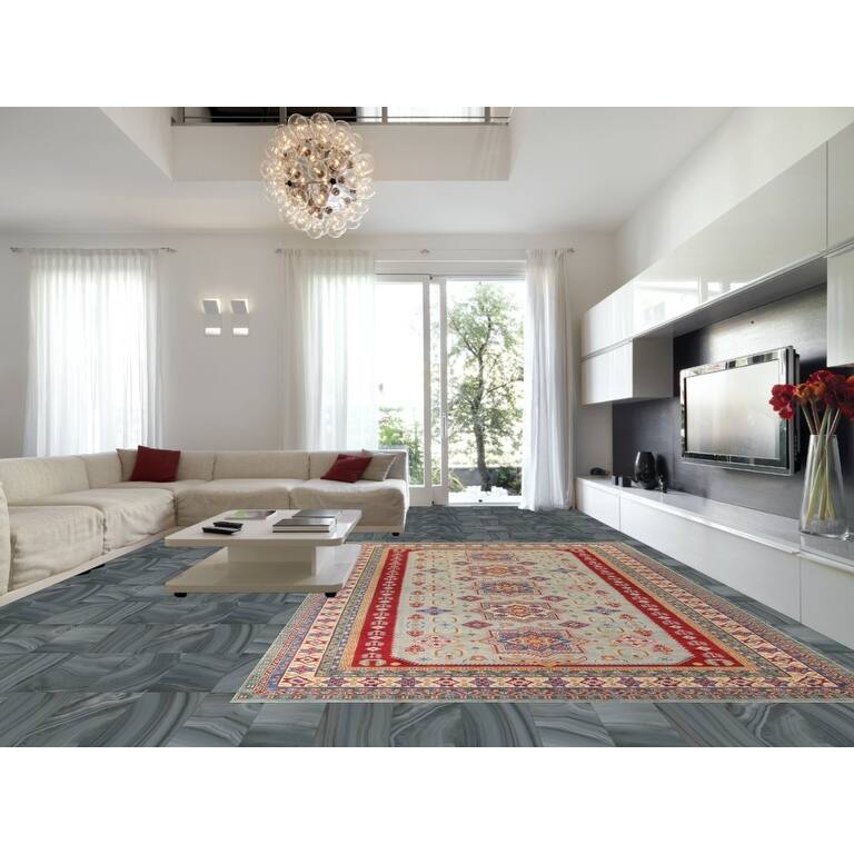 Geometric Kazak Large Oriental Area Rug Handmade Wool Carpet - 9'9" x 16'2"