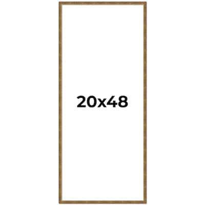 20x48 Frame Gold Kingsley Distressed Solid Wood Picture Frame Width
