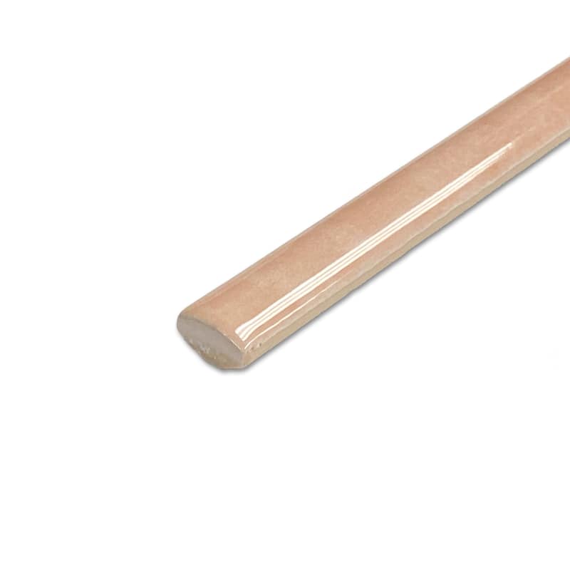 Merola Tile Coco Demi-Bullnose Glossy Orchard Pink 1/2" x 7-7/8" Ceramic Wall Trim - (1 Tile)