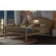 preview thumbnail 4 of 12, Natural Full Size Wood Platform Bed with House-shaped Headboard, LED and Built-in Storage