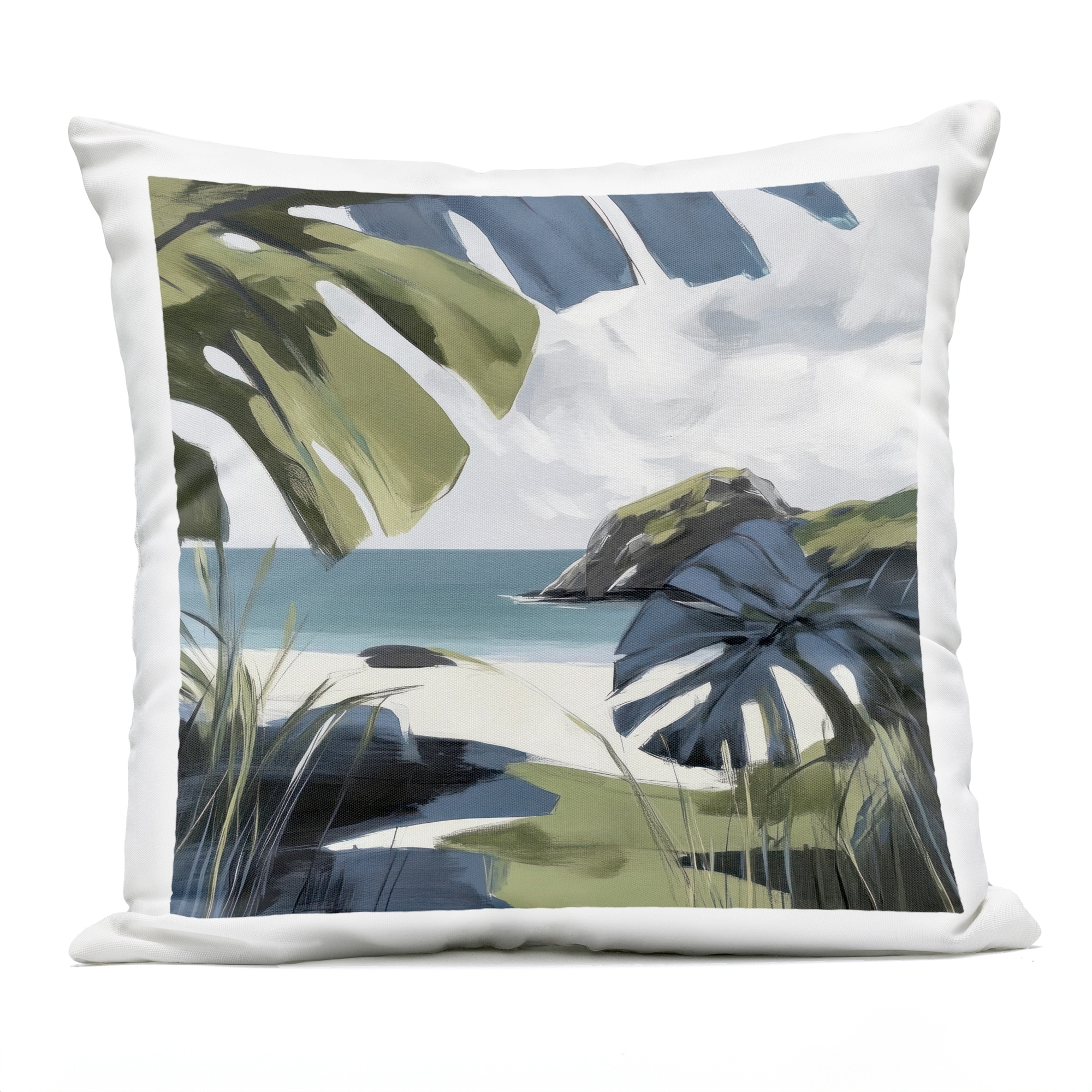 Stupell Tropical Island Vibes Printed Outdoor Throw Pillow Design by Elara Yasna