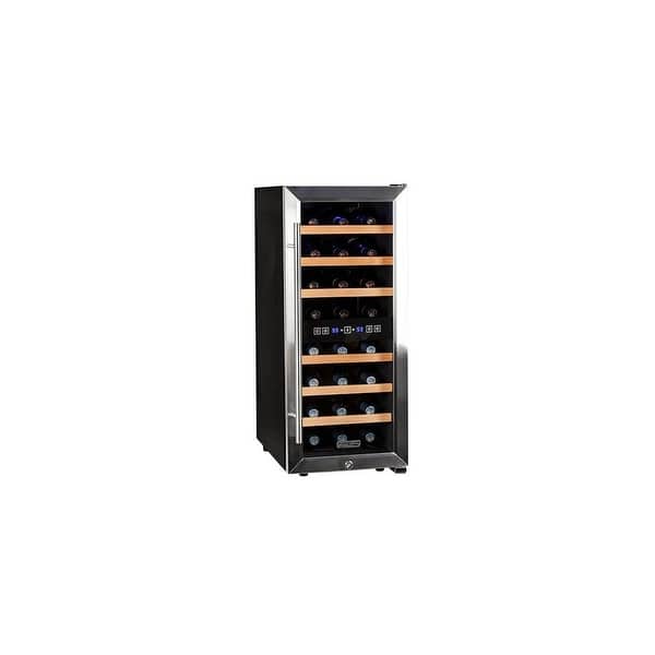 Shop Koldfront Twr247e 14 Wide 24 Bottle Wine Cooler With Dual Cooling Stainless Steel Overstock 14270304