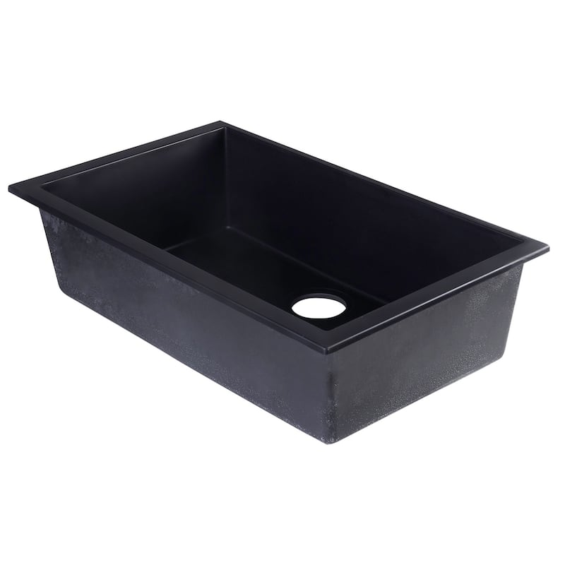 Alfi Black Granite Composite 30-inch Undermount Single-bowl Kitchen Sink